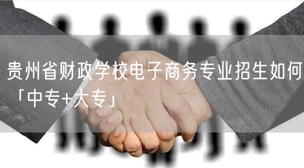  贵州省财政学校电子商务专业招生如何「中专+大专」